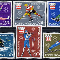 Rumania 1976 Innsbruck Winter Olympics set of 6, Mi 3312-17