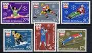 Rumania 1976 Innsbruck Winter Olympics set of 6, Mi 3312-17