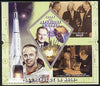 Congo 2014 Heroes of NASA - Keith Glennan imperf sheetlet containing 4 values unmounted mint