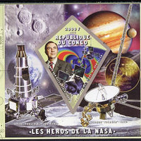 Congo 2014 Heroes of NASA - James Van Allen imperf sheetlet containing 4 values unmounted mint