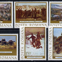 Rumania 1977 Centenary of Independence (Paintings) set of 6, SG 4290-95, Mi 3425-30