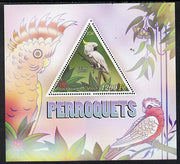 Djibouti 2014 Parrots perf s/sheet containing one triangular-shaped value unmounted mint