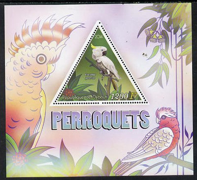 Djibouti 2014 Parrots perf s/sheet containing one triangular-shaped value unmounted mint
