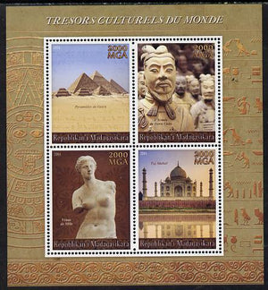 Madagascar 2014 Cultural Treasures of the World perf sheetlet containing 4 values unmounted mint