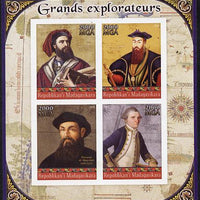 Madagascar 2014 Great Explorers imperf sheetlet containing 4 values unmounted mint