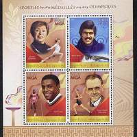 Madagascar 2014 Most Decorated Olympians perf sheetlet containing 4 values unmounted mint