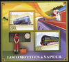 Benin 2014 Steam Locomotives perf sheetlet containing 2 values unmounted mint