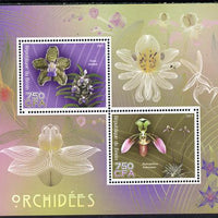 Benin 2014 Orchids perf sheetlet containing 2 values unmounted mint