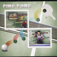 Benin 2014 Table Tennis imperf sheetlet containing 2 values unmounted mint