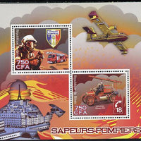 Benin 2014 Fire Fighting perf sheetlet containing 2 values unmounted mint