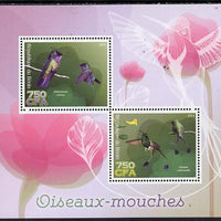 Benin 2014 Hummingbirds perf sheetlet containing 2 values unmounted mint