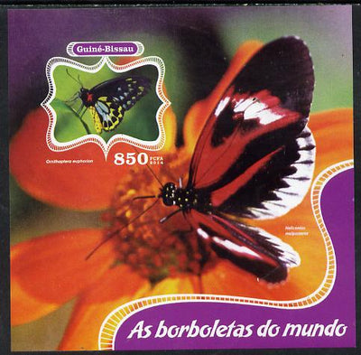 Guinea - Bissau 2014 Butterflies of the World #01 imperf s/sheet unmounted mint. Note this item is privately produced and is offered purely on its thematic appeal