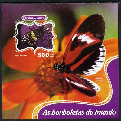 Guinea - Bissau 2014 Butterflies of the World #04 imperf s/sheet unmounted mint. Note this item is privately produced and is offered purely on its thematic appeal