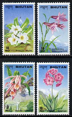 Bhutan 1995 Flowers set of 4 unmounted mint SG 1061-64