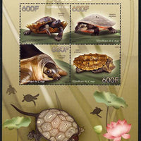 Congo 2014 Turtles perf sheetlet containing 4 values unmounted mint