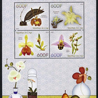 Congo 2014 Orchids perf sheetlet containing 4 values unmounted mint