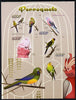 Congo 2014 Parrots imperf sheetlet containing 4 values unmounted mint