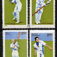 India 1995 Cricketers set of 4 unmounted mint, SG 1654-57