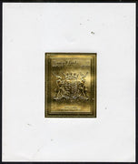 Bernera 1982 Royal Arms £8 Richard II embossed in 22k gold foil self-adhesive proof unmounted mint