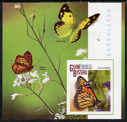Guinea - Bissau 2014 Butterflies #09 imperf s/sheet unmounted mint. Note this item is privately produced and is offered purely on its thematic appeal