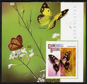 Guinea - Bissau 2014 Butterflies #12 imperf s/sheet unmounted mint. Note this item is privately produced and is offered purely on its thematic appeal