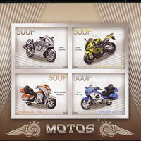 Congo 2015 Motor Cycles imperf sheetlet containing set of 4 values unmounted mint