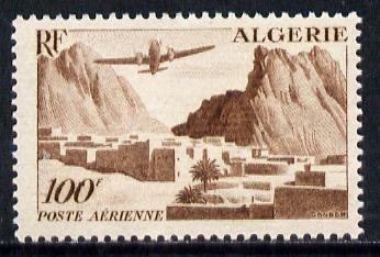 Algeria 1949 Air 100f (Plane over Valley) unmounted mint SG 291*