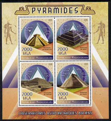 Madagascar 2015 The Pyramids perf sheetlet containing 4 values unmounted mint