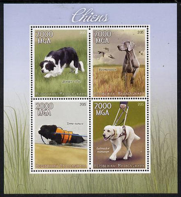 Madagascar 2015 Dogs perf sheetlet containing 4 values unmounted mint