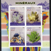 Madagascar 2015 Minerals imperf sheetlet containing 4 values unmounted mint