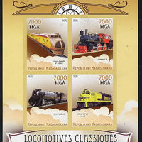 Madagascar 2015 Classic Locomotives imperf sheetlet containing 4 values unmounted mint