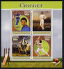 Madagascar 2015 Cricket perf sheetlet containing 4 values unmounted mint