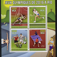 Madagascar 2015 Rio Olympic Games perf sheetlet containing 4 values unmounted mint