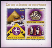 Benin 2015 Chess & Scouts perf sheet containing 3 values unmounted mint