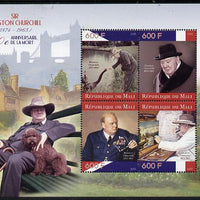 Mali 2015 Sir Winston Churchill perf sheetlet containing set of 4 unmounted mint