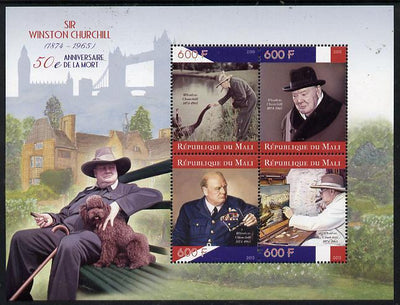 Mali 2015 Sir Winston Churchill perf sheetlet containing set of 4 unmounted mint