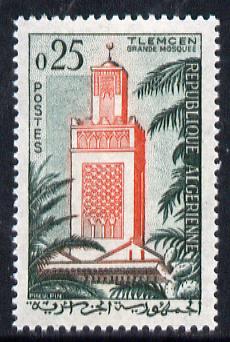 Algeria 1962 Mosque 25c (from Tourism series) unmounted mint Yv 366*