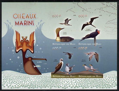 Mali 2015 Sea Birds imperf sheetlet containing set of 4 unmounted mint