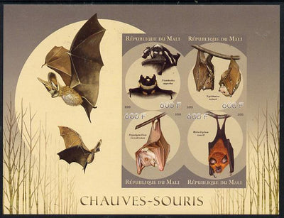 Mali 2015 Bats imperf sheetlet containing set of 4 unmounted mint