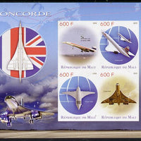 Mali 2015 Concorde imperf sheetlet containing set of 4 values unmounted mint