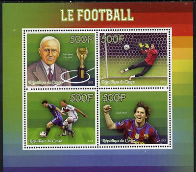 Congo 2015 Football perf sheetlet containing set of 4 unmounted mint