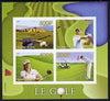 Congo 2015 Golf imperf sheetlet containing set of 4 unmounted mint