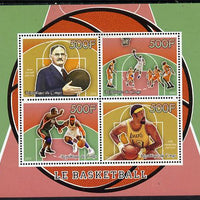 Congo 2015 Basketball perf sheetlet containing set of 4 unmounted mint