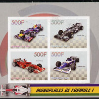 Congo 2015 Formula 1 Cars imperf sheetlet containing set of 4 unmounted mint