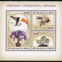 Benin 2015 Hummingbirds & Bonsai perf sheet containing 3 values unmounted mint