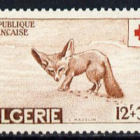 Algeria 1957 Red Cross Fund 12f+3f (Fox) unmounted mint SG 373*