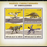 Benin 2015 Pre-Historic Animals perf sheet containing 3 values unmounted mint