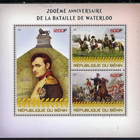 Benin 2015 200th Anniversary of Battle of Waterloo perf sheet containing 3 values unmounted mint