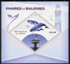 Benin 2015 Lighthouses & Whales imperf deluxe sheet containing one diamond shaped value unmounted mint