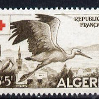 Algeria 1957 Red Cross Fund 15f+5f (Stork) unmounted mint SG 374*